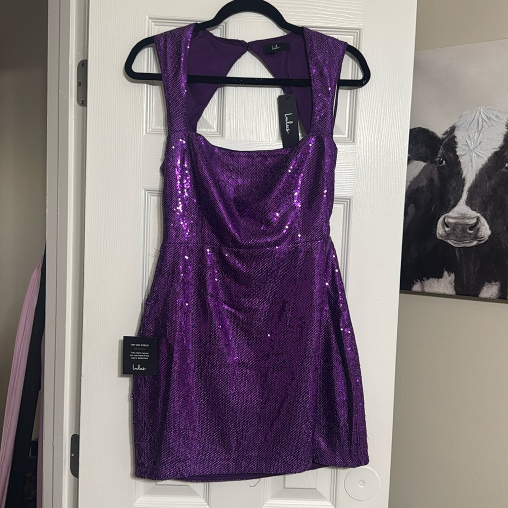 Lulu’s Dress - Purple Sequin
